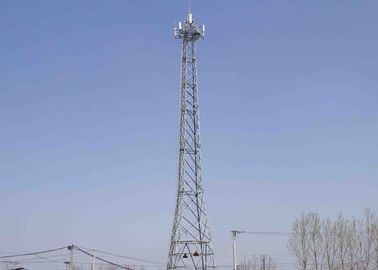 torre de aço da telecomunicação do ângulo da rede de comunicação de 100M, torre de rádio de uma autossuficiente comunicação do HDG
