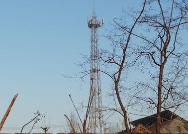 torre de aço da telecomunicação do ângulo da rede de comunicação de 100M, torre de rádio de uma autossuficiente comunicação do HDG
